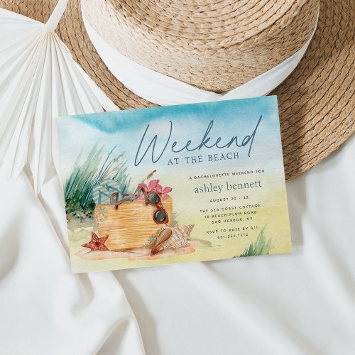 Weekend at the Beach Bachelorette Party Invitation