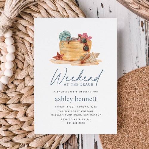Weekend at the Beach Bachelorette Party Invitation