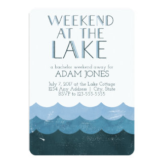 Weekend at the Lake Bachelor Party Card