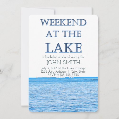 Weekend at the Lake Bachelor Party Invitation