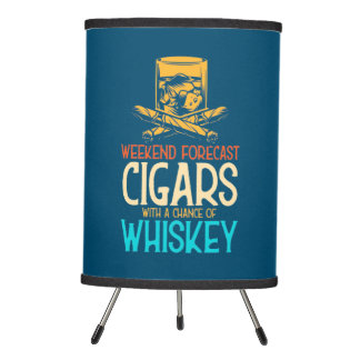 Weekend Cigars With A Chance Of Whiskey Tripod Lamp