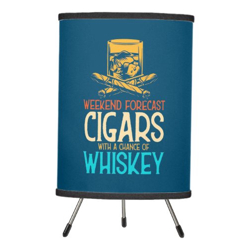 Weekend Cigars With A Chance Of Whiskey Tripod Lamp