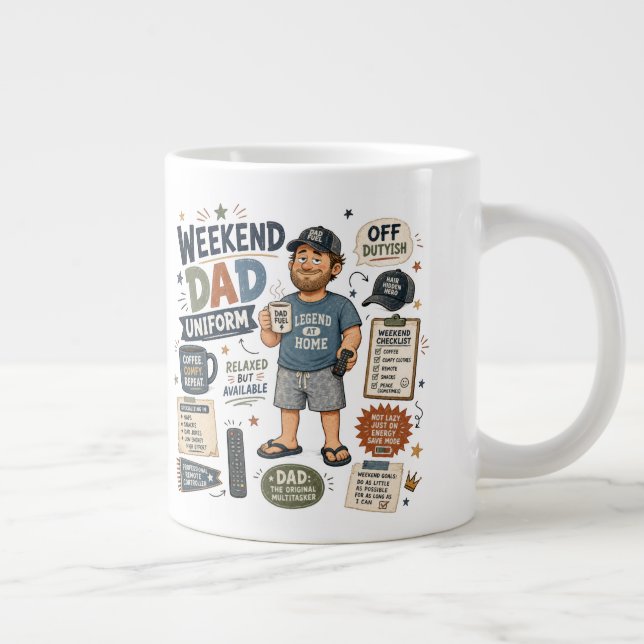 Weekend dad giant coffee mug (Right)