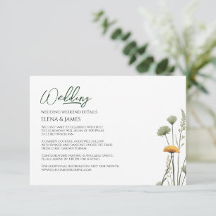 Weekend Details Wildflower Budget Micro Wedding Enclosure Card