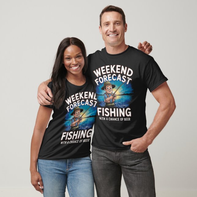 Weekend Fishing Beer Forecast T-Shirt (Unisex)