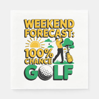 Weekend Forecast 100% Chance of Golf Napkins