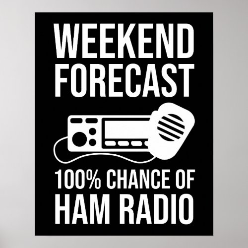 Weekend Forecast _ 100 Chance of Ham Radio Poster