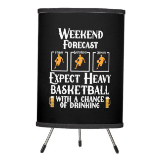Weekend Forecast Basketball And Beer Tripod Lamp