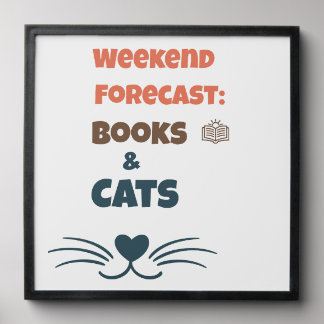 Weekend Forecast Books & Cats Peel And Stick Photo Tile