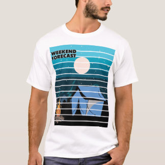Weekend Forecast Camping Tent Fire T-Shirt