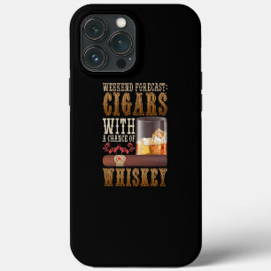 Weekend Forecast Cigars And Whiskey Scotch iPhone 13 Pro Max Case