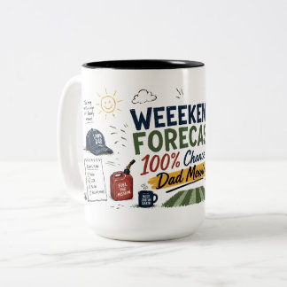 Weekend Forecast Dad Mowing Coffee Mug