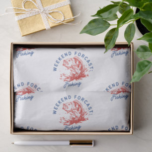 Weekend Forecast: Fishing Funny Birthday Gift Tissue Paper