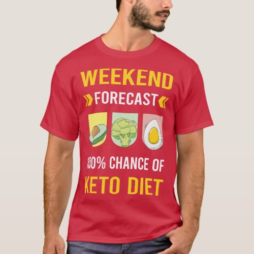 Weekend Forecast Keto Diet Ketogenic Ketone Ketosi T_Shirt
