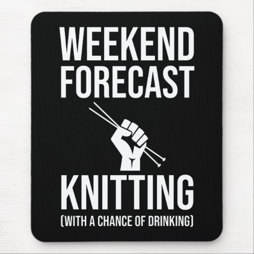 Weekend Forecast _ Knitting Mouse Pad
