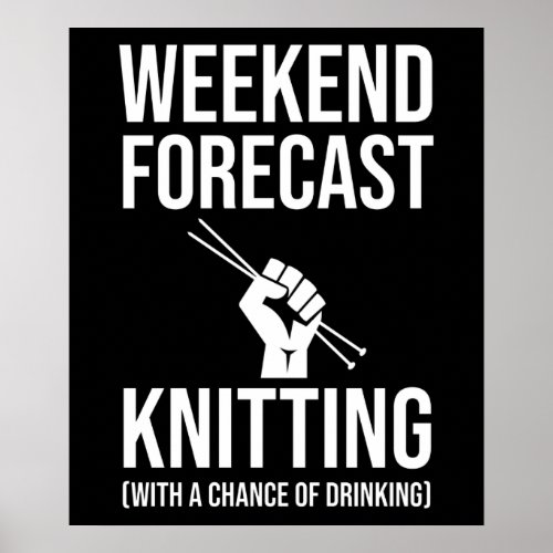 Weekend Forecast _ Knitting Poster