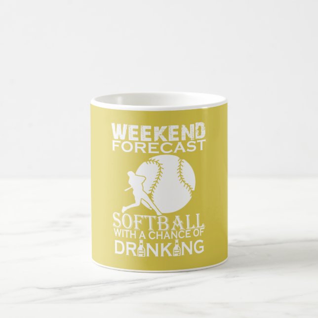 WEEKEND FORECAST SOFTBALL COFFEE MUG (Center)