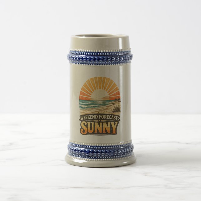 Weekend Forecast Sunny Beer Stein (Center)