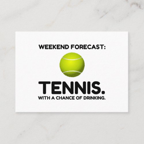 WEEKEND FORECAST TENNIS BUSINESS CARD