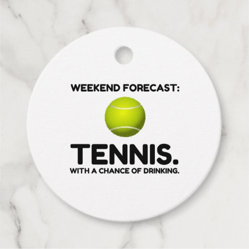 WEEKEND FORECAST TENNIS FAVOR TAGS