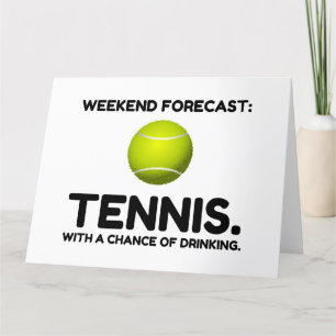 WEEKEND FORECAST TENNIS LETTERPRESS THANK YOU CARD