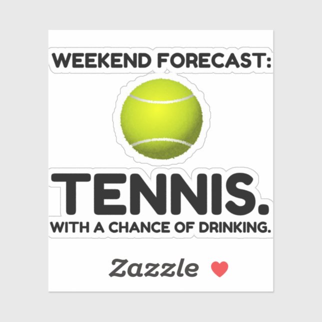 WEEKEND FORECAST TENNIS STICKER (Sheet)