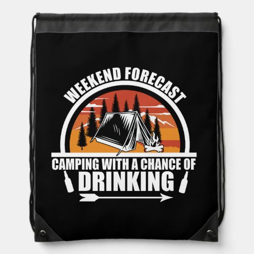 Weekend forecast with a chance of drinking drawstring bag
