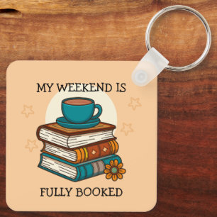 Weekend Fully Booked Book Lovers Keychain