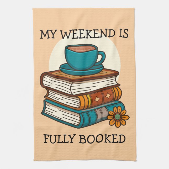 Weekend Fully Booked Book Lovers Kitchen Towel (Vertical)