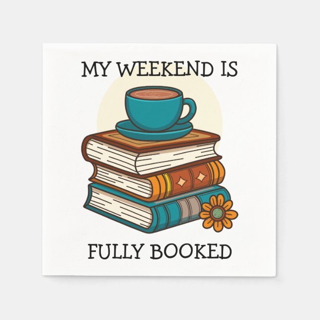 Weekend Fully Booked Book Lovers Napkins (Front)