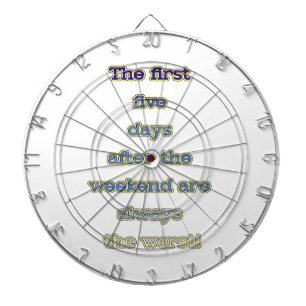Weekend funny text dart board