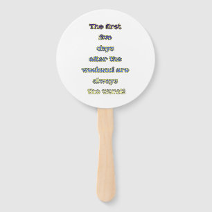 Weekend funny text hand fan