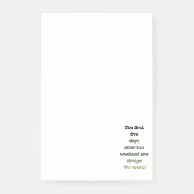 Weekend funny text post-it notes (Front)