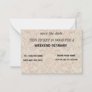 Weekend Getaway Gift  Note Card