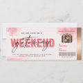 Weekend Getaway Gift Voucher Hotel Stay Ticket | Zazzle