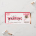 Weekend Getaway Gift Voucher Hotel Stay Ticket | Zazzle