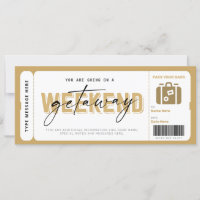 Weekend Getaway Gift Voucher Hotel Stay Ticket