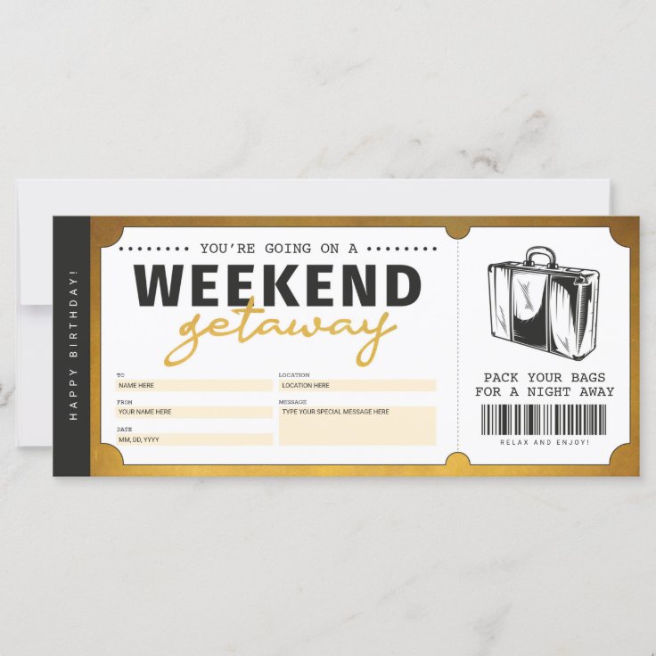 weekend-getaway-gold-gift-travel-ticket-voucher-zazzle