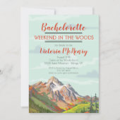 Weekend Getaway Mountain Woods Invitations (Front)