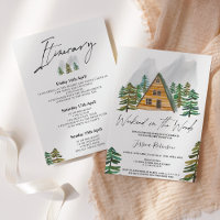 Weekend in the wood watercolor bachelorette party