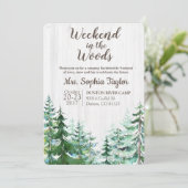 Weekend in the Woods Bachelorette Invitation (Standing Front)