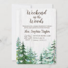Weekend in the Woods Bachelorette Invitation
