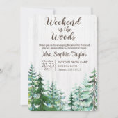 Weekend in the Woods Bachelorette Invitation (Front)