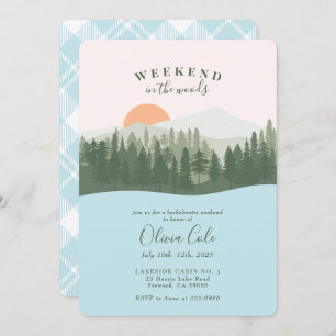 Weekend in the Woods Bachelorette Invitation