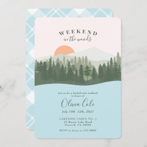 Weekend in the Woods Bachelorette Invitation