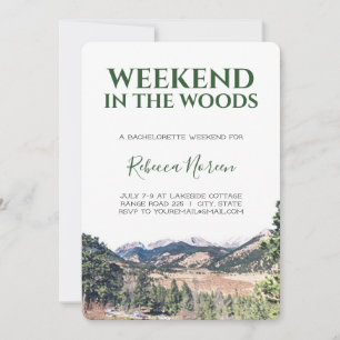 Weekend in the Woods Bachelorette Party Invitation