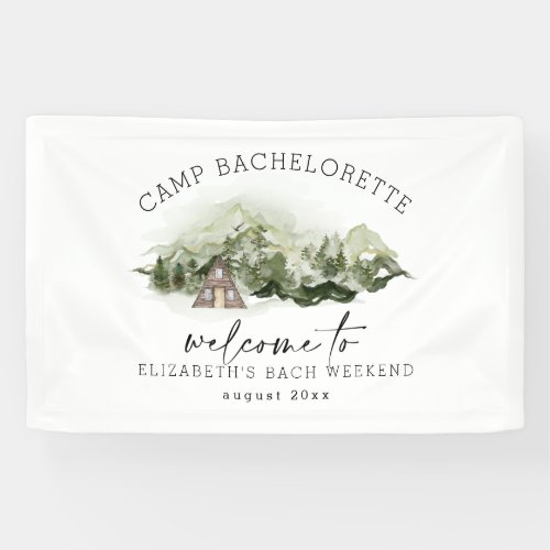 Weekend in the Woods Camping Bachelorette Banner