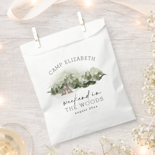 Weekend in the Woods Camping Bachelorette Favor Bag