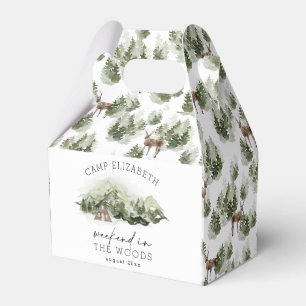Weekend in the Woods Camping Bachelorette Favor Boxes
