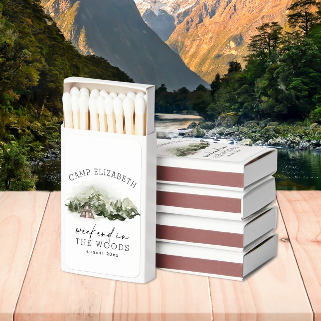 Weekend in the Woods Camping Bachelorette Matchboxes (Creator Uploaded)